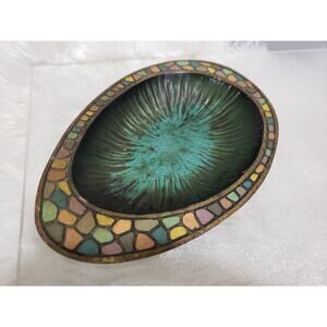 Vintage Dayagi Israel Ashtray Trinket Dish Bowl Jewelry Tray MCM Mosaic